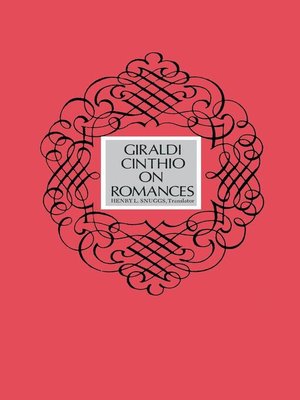 cover image of Giraldi Cinthio on Romances